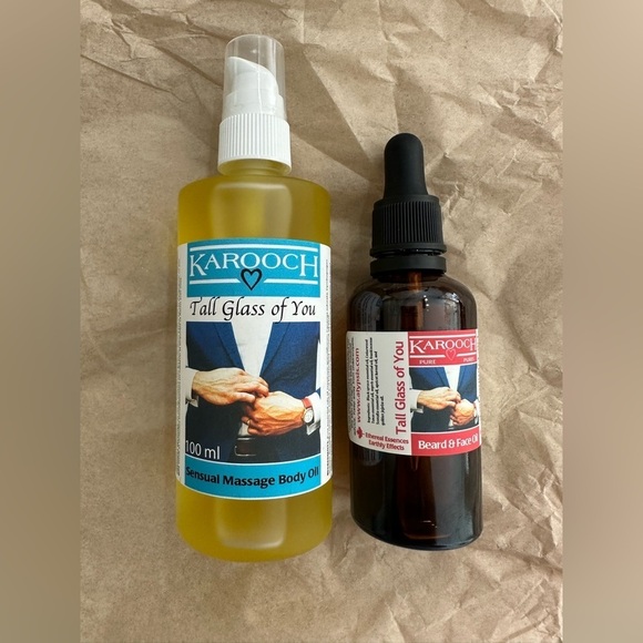 Mens  Grooming Kit Set - Beard Oil and Massage Oil - Picture 3 of 6